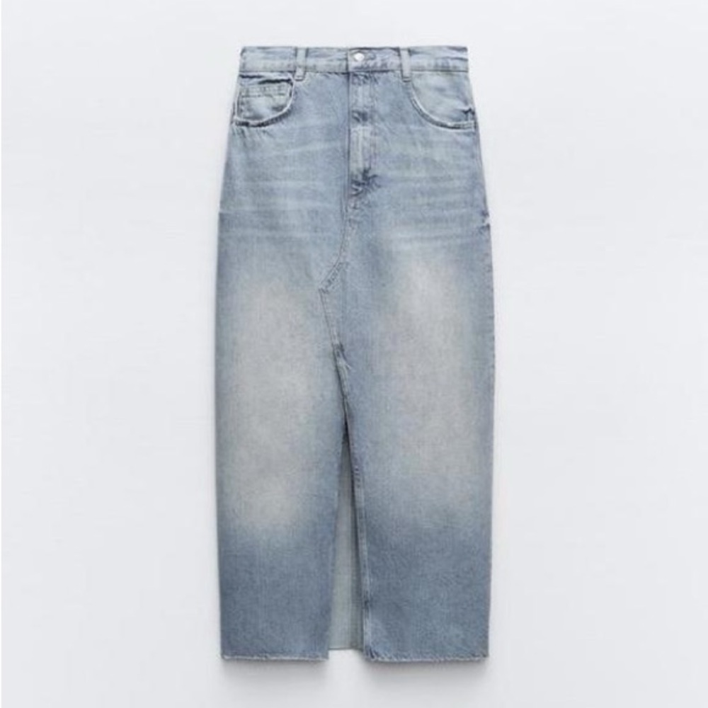 Zara Light Blue Denim Skirt